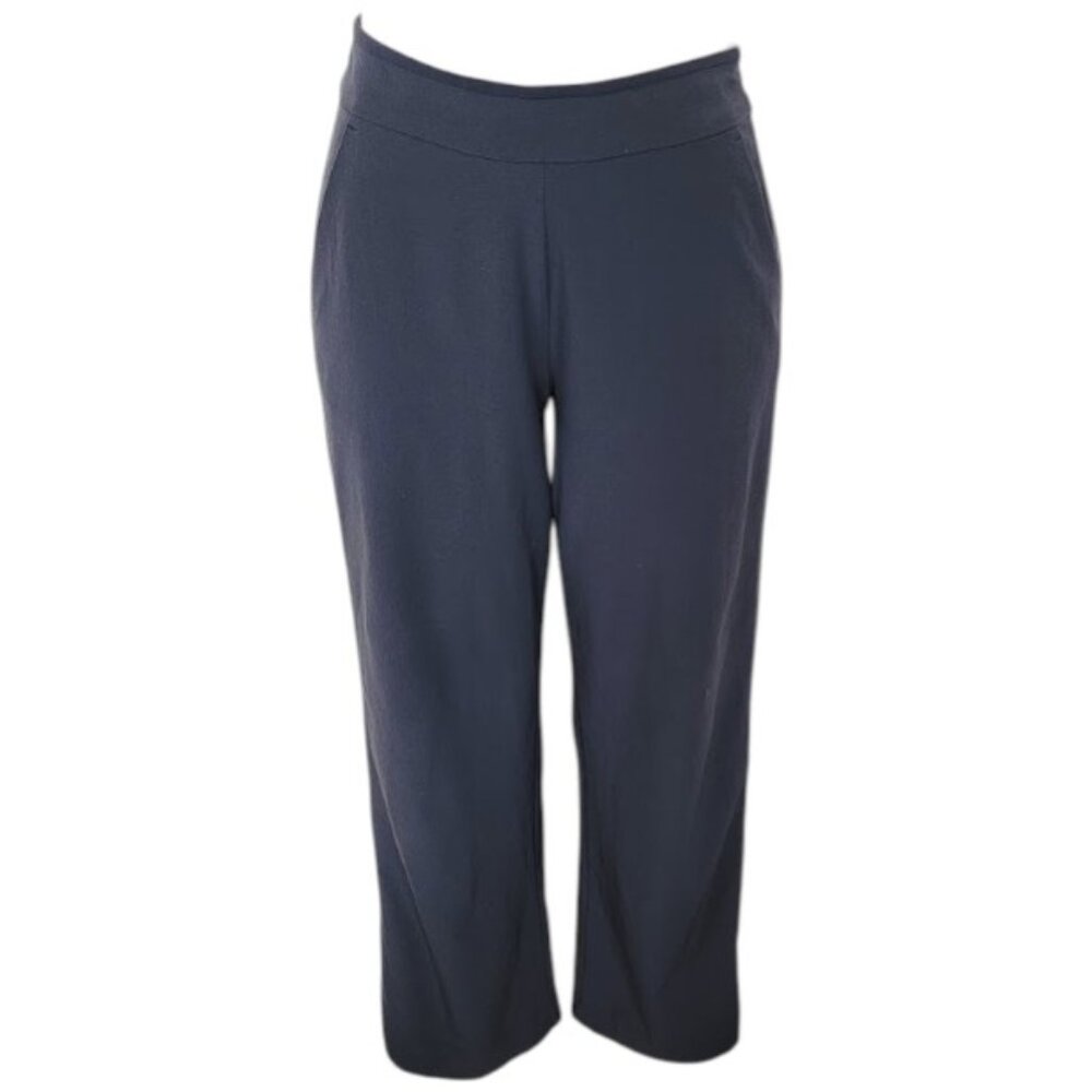 Atheta Women's Black Side Zip Stretch Casual Wide Leg Pants Size 4